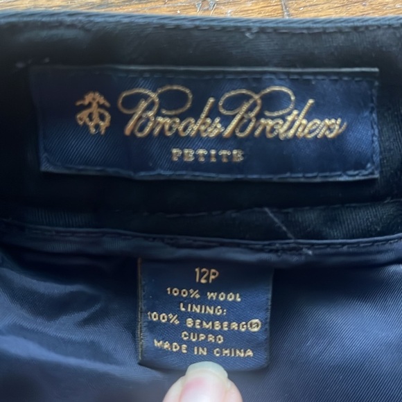 Brooks Brothers Wool Black Pants Size 12P - Picture 8 of 11